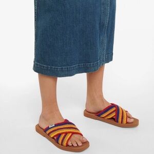 Chloé Woody Slide Sandals Multi Color Crochet Women’s 36 (5.5-6)